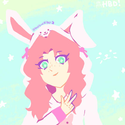 Another B-day piece, this time for Bunny Muffin