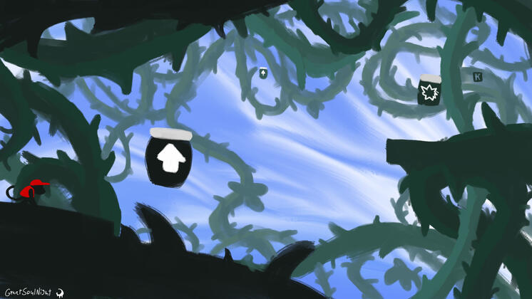 Bringing you back to a checkpoint? level? artstyle? whatever the case, stickerbush symphony plays